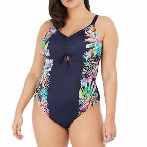 Elomi Swimwear Pina Colada Moulded Swimsuit/Swimming Costume Midnight 7260