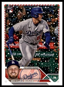 Michael Busch 2023 Topps Holiday #H130 Los Angeles Dodgers - Picture 1 of 2