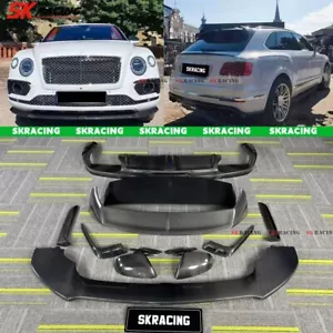 Rear Front Lip Bumper Trunk Spoiler Body Kits For 2017-2020 Bentley Bentayga W12 - Foto 1 di 79