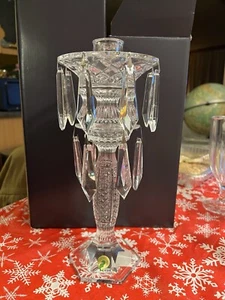 Waterford Crystal 2 Tier CandleStick Holder w/ all 14 Prisms & Bobeche In Box - Picture 1 of 17