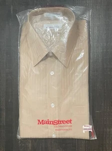 Vintage Main Street Men’s Button Up Long Sleeve Shirt Chest Pocket 15 32/33 - Picture 1 of 5