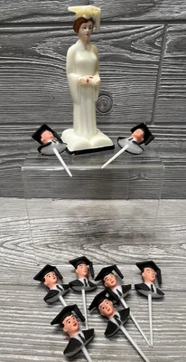 复古蛋糕装饰毕业毕业生 9 件复古高中 — 第 1/4 张图片