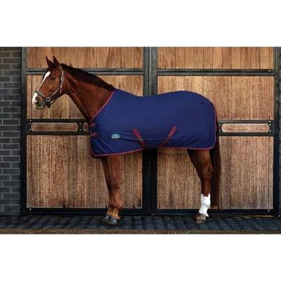 Weatherbeeta Cotton Sheet Standard Neck - Navy/Burgundy - Image 1 of 4