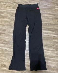 Girls Nike Black Waffle Knit Pants Size 12 - 13 Youth - Picture 1 of 3