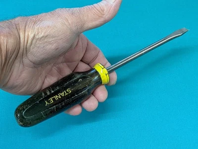 1980's Stanley Workmaster 5/16" x 6" Flat Head Screwdriver No. 66-206 USA Tool - Image 1 of 4