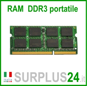 RAM 8GB (1x8GB) PC3L-12800S 1600Mhz 1,35V DDR3 SODIMM LAPTOP Portatile No Ecc - Foto 1 di 1