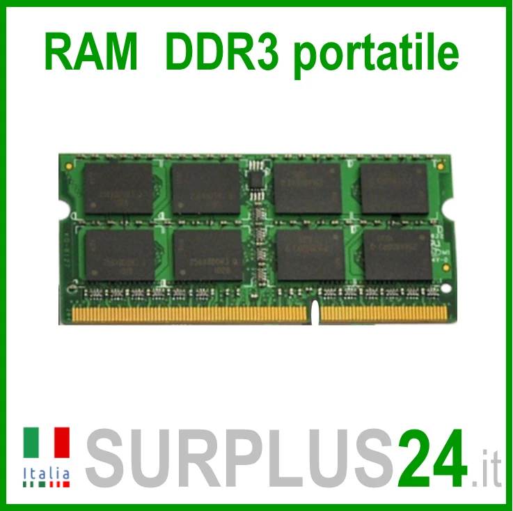 RAM 8GB (1x8GB) PC3L-12800S 1600Mhz 1,35V DDR3 SODIMM LAPTOP Portatile No Ecc - Immagine 1 di 1
