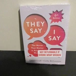 They Say / I Say by Cathy Birkenstein and Gerald Graff (2024, Trade Paperback) - Picture 1 of 3