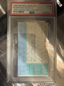 Grateful Dead Konzert Ticket Jerry Garcia’s Last Show 9. Juli 1995 PSA 5 Graded - Bild 1 von 3