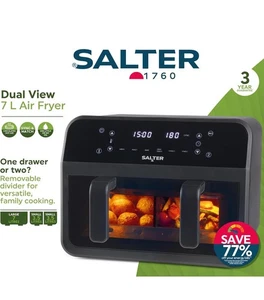 SALTER Dual View Freidora de Aire Caliente 7L con 2 Cestas Táctil LED 6 Funciones - Imagen 1 de 9