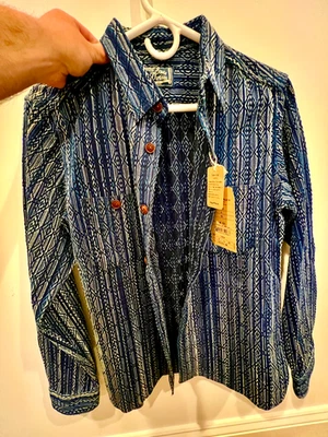 Camisa Studio D'artisan Manga Larga Kase Teñida Sashiko Bordado 5606 NUEVA - RARA Foto 1 de 4