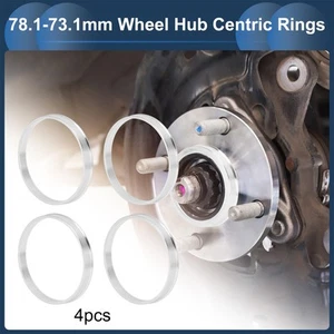 OD 78.1mm to ID 73.1mm Car Wheel Hub Centric Rings Aluminium Alloy 4 Pcs - Picture 1 of 7