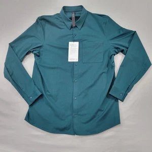 Lululemon Herren XL Commission türkis grün Langarm Stretch Komfort kein Gestanken - Bild 1 von 10