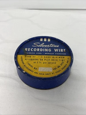 Carrete de alambre de grabación vintage SILVERTONE Sears Roebuck original no. 6757 Usado Foto 1 de 4