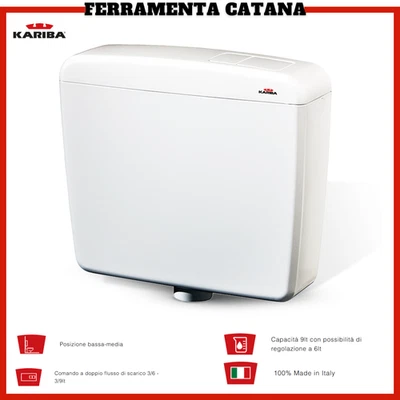 KARIBA cassetta scarico per wc esterna sciacquone vaschetta per bagno a zaino - Immagine 1 di 3