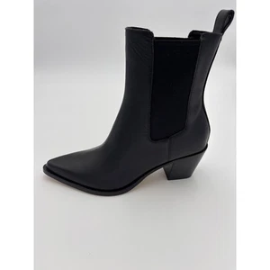 Botín Dolce Vita Shadie H20 de cuero negro punta puntiaguda - Imagen 1 de 10