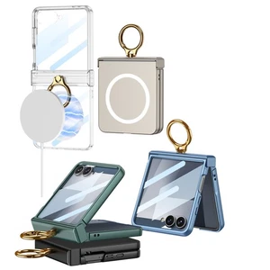 Funda con soporte magnético de plástico + metal + vidrio templado para Samsung Galaxy Z abatible 6/7 - Imagen 1 de 17