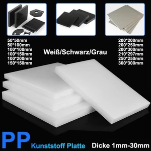 PP Kunststoffplatte Polypropylen Kunststspff Platten Zuschnitt 1mm-30mm Dicke - Picture 1 of 10
