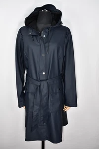 Regen wasserdichter Regen Trenchcoat Jacke Damen dunkelblau Gr. L/XL - Bild 1 von 11