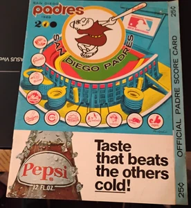 1969 Houston Astros vs San Diego Padres Program Inaugural Year excellent - Picture 1 of 3