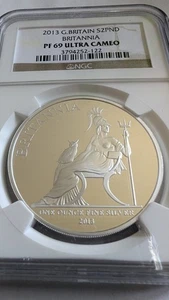 2013 Great Britain Britania NGC PF 69 ULTRA CAMEO - Picture 1 of 2