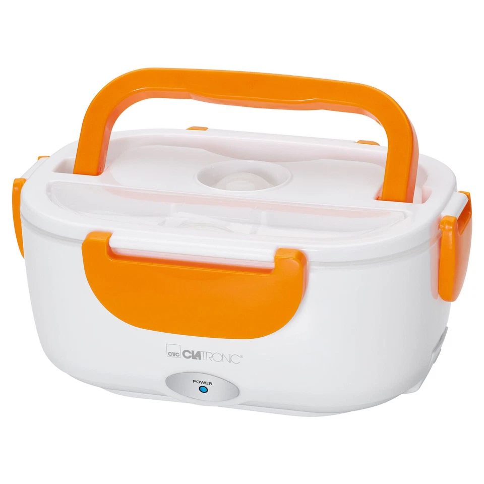 Clatronic LB 3719 Elektrische Lunchbox - Weiß/Orange