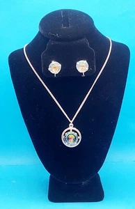 Vtg. 1971 Sarah Coventry "Over The Rainbow" Necklace /Clip-On Earrings Set - Picture 1 of 12