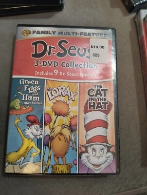 Dr. Seuss 3 DVD Collection (Green Eggs & Ham / Lorax  /Cat In The Hat) BRAND NEW - Image 1 of 4