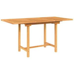 Extending Garden Table 110-160x80x75cm Solid Wood Teak - Picture 1 of 7