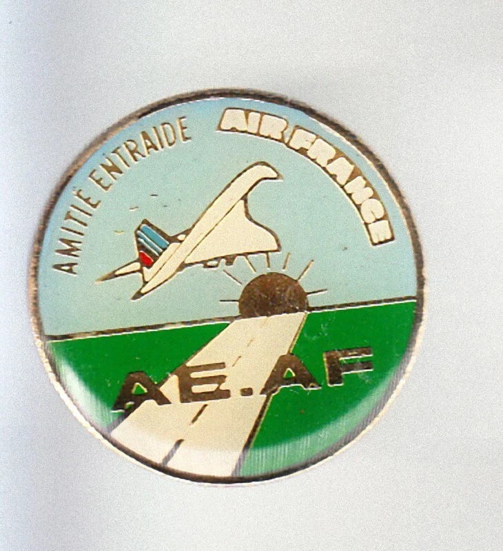 RARE PINS PIN'S .. AVION PLANE AIRLINES AIR FRANCE CONCORDE AMITIE ANTRAIDE ~BL - Photo 1/1