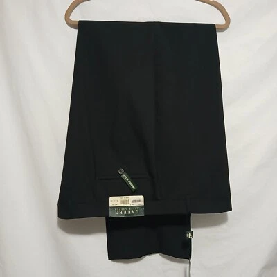 Lauren Ralph Lauren Black Wool Dress Pants Total Comfort 46W x 34L NWT - Image 1 of 4