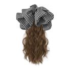 Ladies Hairpiece Bow Ponytail Hairpiece Ponytail Hair Extensions Women Hair Wig