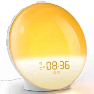 Sunrise Wake Up Light Alarm Clock FM Radio Sunrise and Sunset Simulation - Image 1 of 4