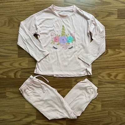 Juego de pijamas de manga larga GAP para niñas talla 6 rosa claro unicornio poliéster ¡EXCELENTE ESTADO! Foto 1 de 4