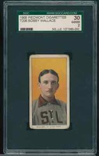 1909 T206 BOBBY WALLACE NNO GOOD HOF PIEDMONT 150 SGC 2 ST. LOUIS BROWNS A4