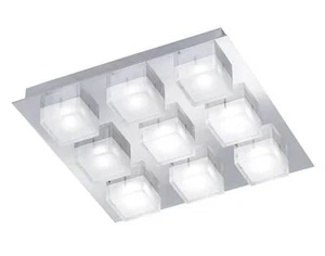 WOFI Action Lune Flush Square 9 LED Lamps 27W Nickel 969209640000 - Picture 1 of 4