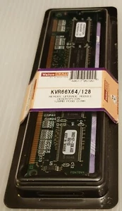 Kingston KVR66X64/128 SDRAM (128MB 66mHz 168-pin) Memory Non-ECC 'gold' contacts - Picture 1 of 4