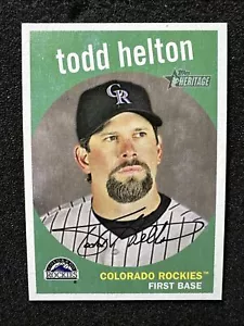 Todd Helton #238 2008 Topps Heritage QTY Colorado Rockies - Imagen 1 de 2
