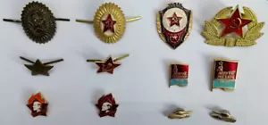 Russian CCCP Red Army Hat / Cap / Lapel Pin Badges set of 12 - Picture 1 of 6