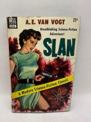 Slan Signed by A.E. Van Vogt 1951 Dell 696 Paperback - Image 1 of 4