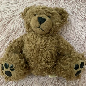 Vintage Teddy Bear Plush FIRST & MAIN Brown Fur Black Paws Stuffed Animal Toy - Picture 1 of 6
