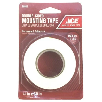 90968, ACE, 3/4"x60" Cinta de Montaje Doble Cara, 082901909682 Foto 1 de 2