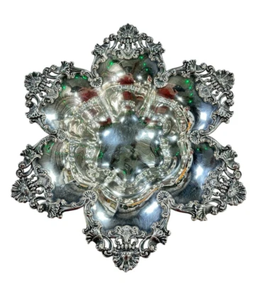1897 DOMINICK & HAFF FANCY STERLING CENTERPIECE BOWL 适用于 BAILEY BANKS & BIDDLE — 第 1/4 张图片