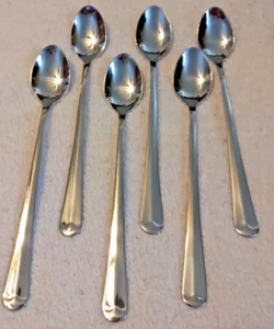 WESTBROOK  by Wallace 18/8 Stainless Six Iced Teaspoons - Picture 1 of 3