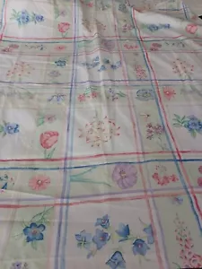 Tovaglia Waverly su misura tessuto lungo orlato misto cotone 51" x 212" vintage - Foto 1 di 10