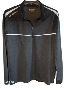 Columbia Golf Score Card Pullover XL Black/White 1/4 Zip Mens Long Sleeve Shirt - Picture 1 of 6