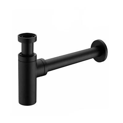 HAC24 Siphon Schwarz Sifon Ablaufgarnitur Waschbecken Waschtisch Abfluss Messing