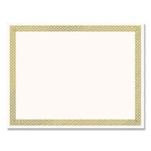 Great Papers! Foil Border Certificates, 8.5 x 11, Ivory/Gold, Braided, 12/Pack - Picture 1 of 3