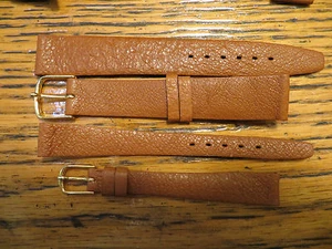 New Old Stock LeJour Genuine TAN Pigskin Watch Bands France 16mm or 12mm - Picture 1 of 4