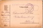 Austria Żołnierz's Free Mail 1918 K.u.K. Poczta polowa 211 Pocztówka polowa do Wiednia wit